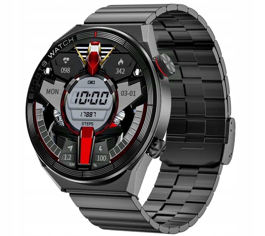 Inteligentné hodinky Rubicon RNCE99 Black Metal Silicon SMARUB194