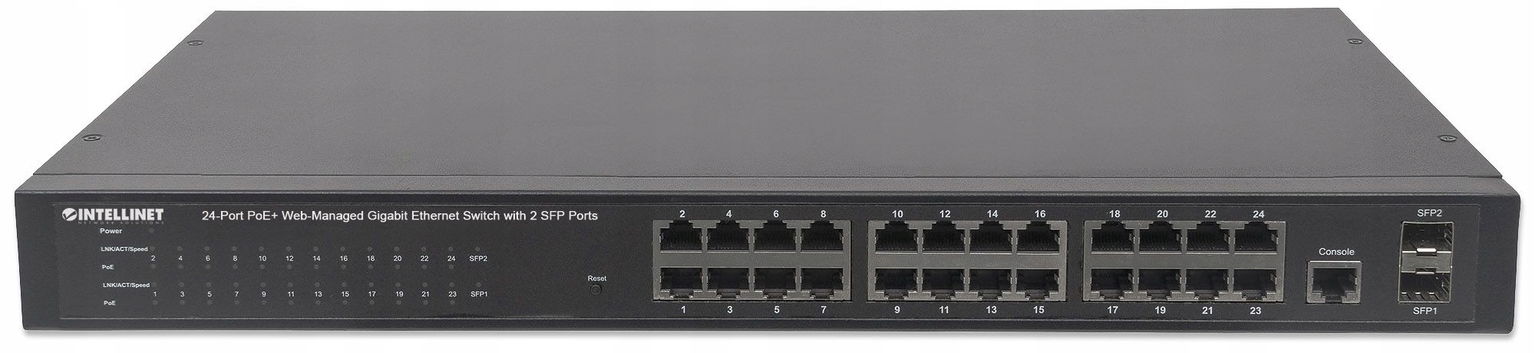 Intellinet Switch 560559 24 x Gigabit PoE 2 x Sfp