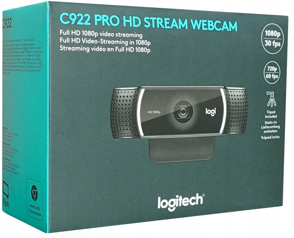 Internetová kamera do počítača notebooku Logitech C922 Hd Pro statív