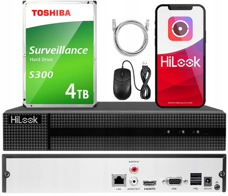 Ip rekordér na 8 Mpx HiLook od Hikvision s diskom 4TB