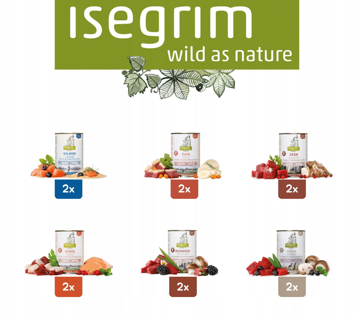 Isegrim Premium MIX príchutí Vlhké krmivo pre psa Adult 12x400 g