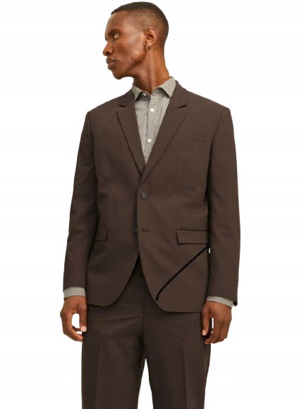 Jack & Jones Hnedá Slim Bunda S Klasickým Golierom 42 J7C