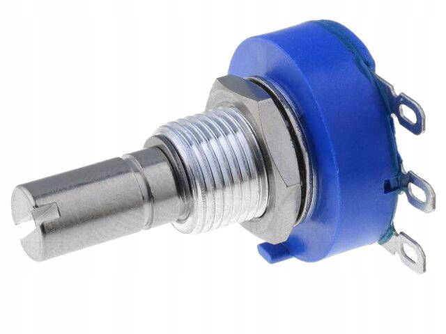 Jednootáčkový axiálny potenciometer 50kohm 2W 10% 6,35 mm 12,7 mm (1ks)