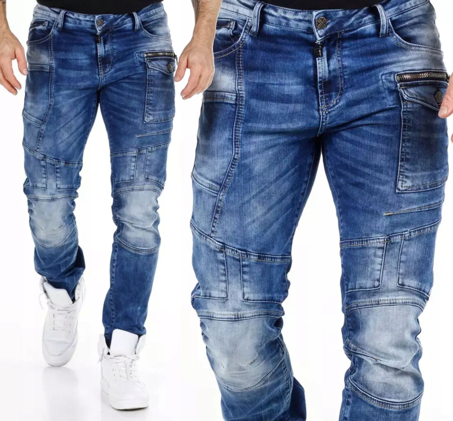 Joggery Džínsy Džínsové nohavice tieňované
