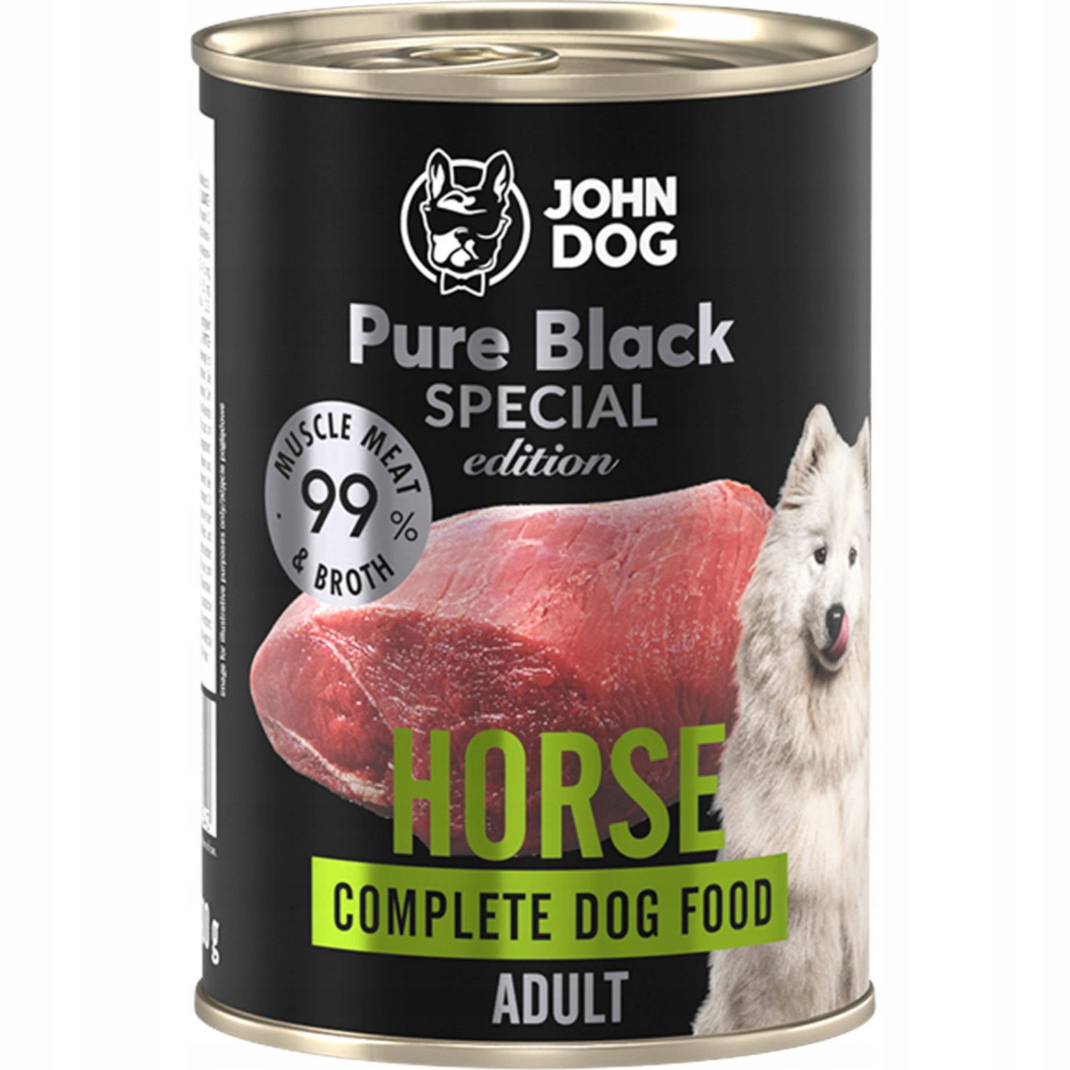 John Dog Mokré krmivo Pure Black Special Edition Konina pre psov 400 g