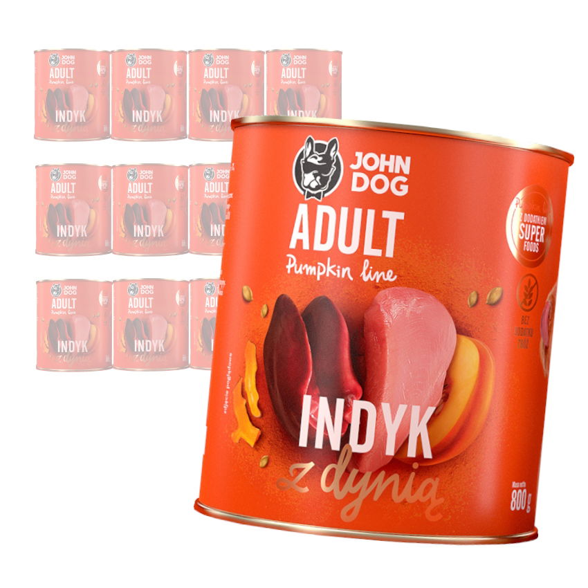 John Dog Morka S Tekvicou Vlhké Krmivo Pre Psa 12x800 g