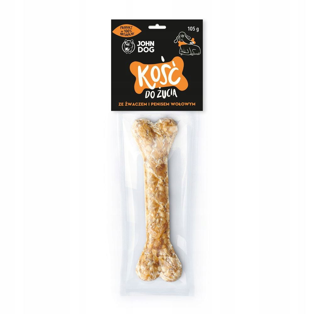 John Dog Žuvacia Kosť S Hovädzími Držkami A Penisom 17CM Pre Psa Hryzadlo