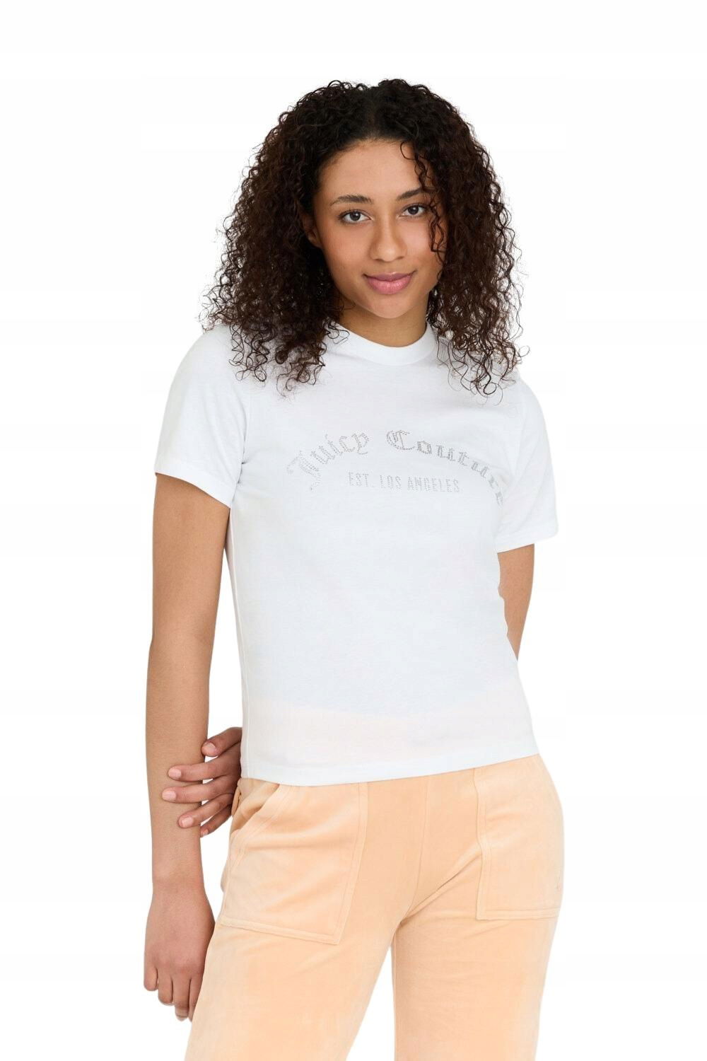 Juicy Couture Biele tričko s diamantovým logom S