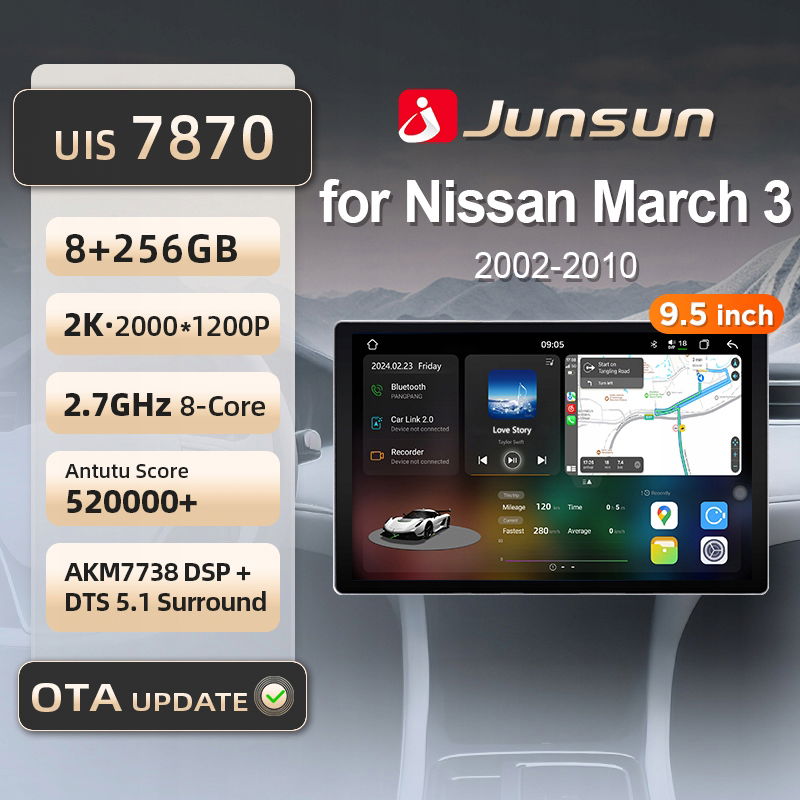 Junsun 7870 Radiao Produced March 3 2002 2010 Android auto 8+256