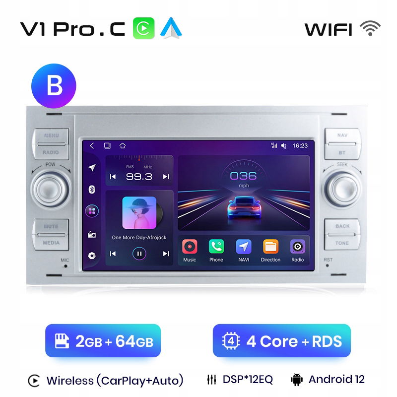 Junsun Android Radio samochodowe do Focus Mondeo Kuga C-Max S-Max Wifi Gps