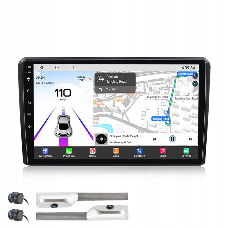 Junsun autorádio carplay androidauto Audi A3 2003-2013 s kamerou S