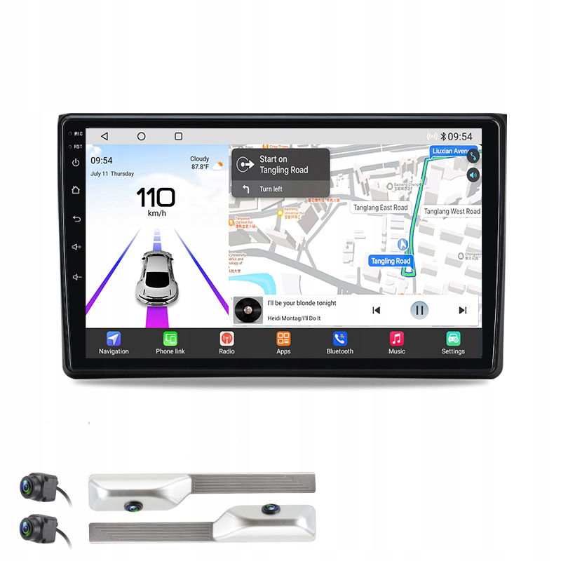 Junsun autorádio carplay androidauto Audi A4 B6 2000 s kamerou S