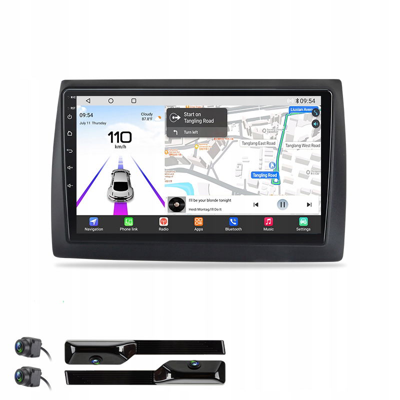 Junsun autorádio carplay androidauto Fiat Stilo 2001-2010 kamerouB