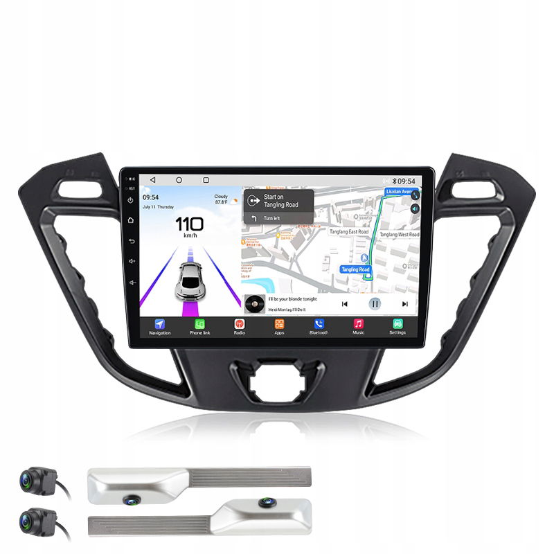 Junsun autorádio carplay androidauto ford Transit Custom Tourneo S