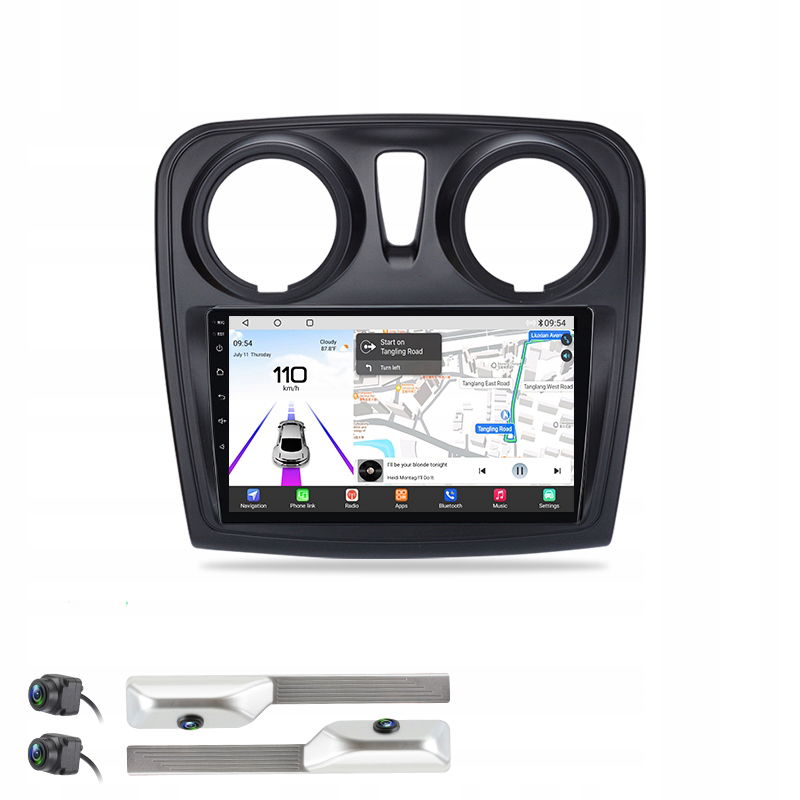 Junsun autorádio carplay androidauto Renault Logan2 Sandero s kamerou