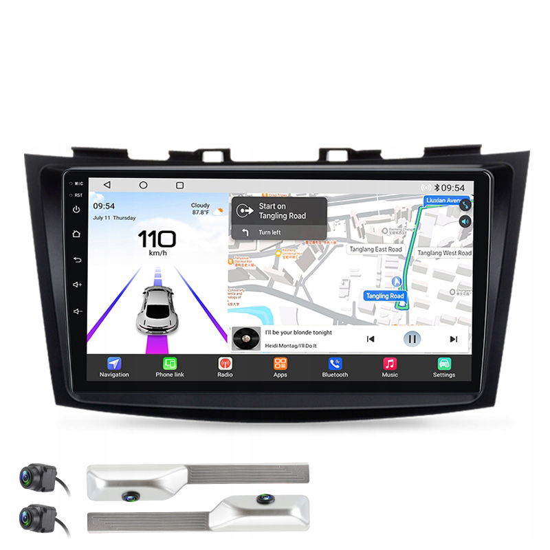Junsun autorádio carplay androidauto Suzuki Swift 4 s kamerou S