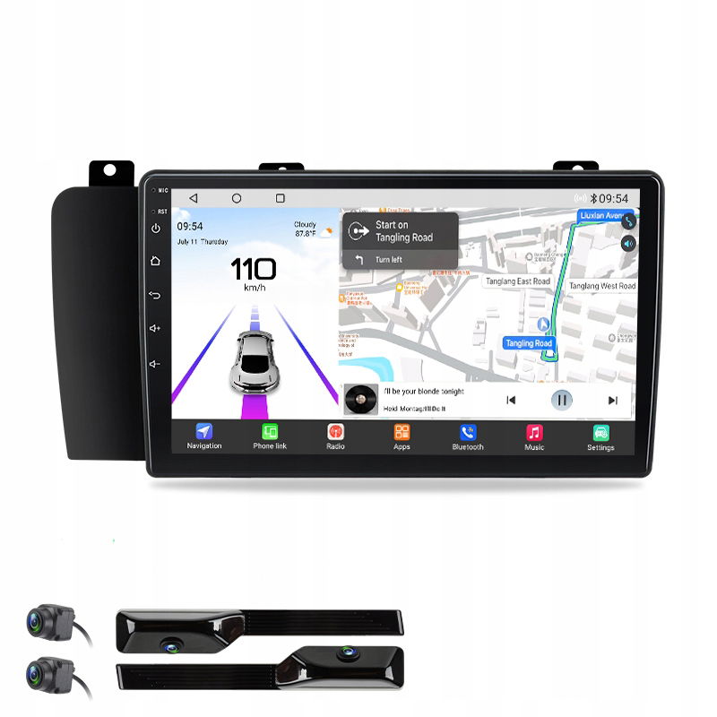 Junsun autorádio carplay androidauto Volvo XC70 V70 2004-06 s kamerouB