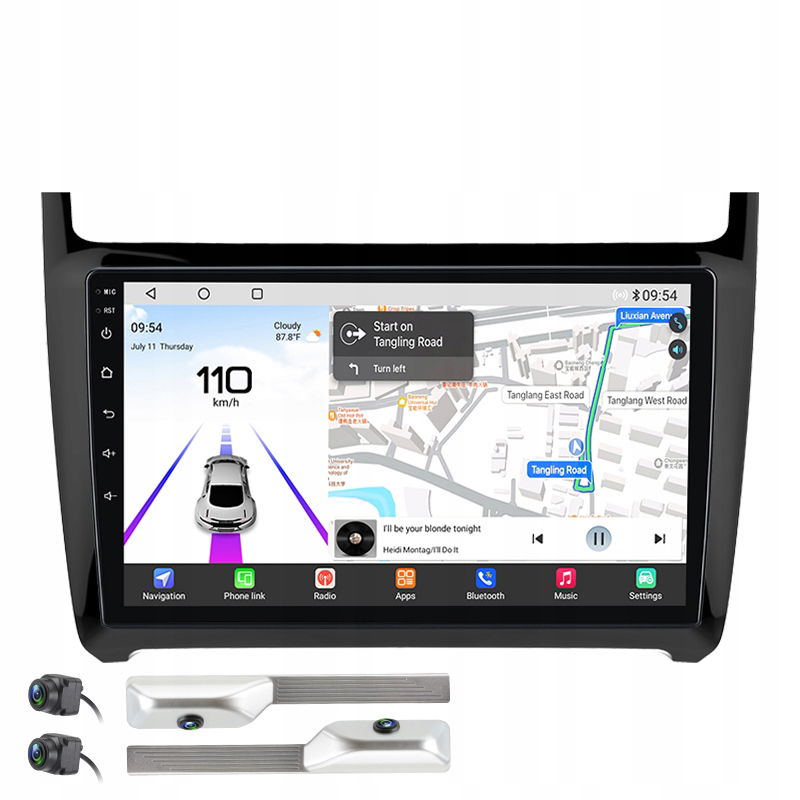Junsun autorádio carplay androidauto Vw Polo 2008-2020 s kamerou S