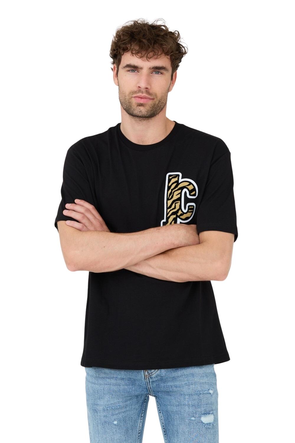 Just Cavalli Tričko čierne R Patch Jc L