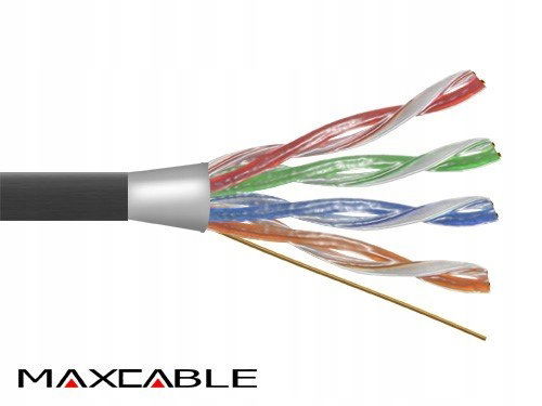 Kábel FTP5E drôt Cu gél 305 m Maxcable Hq