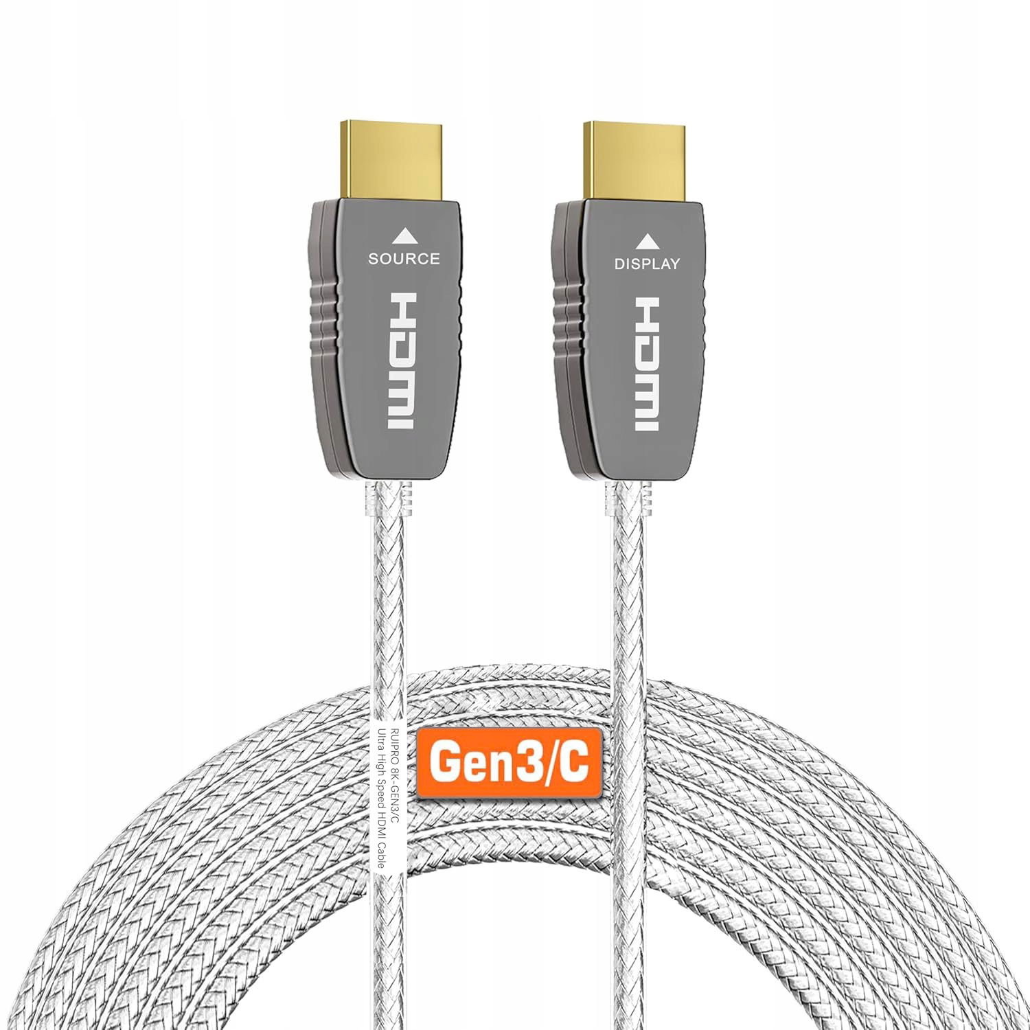 Kábel Hdmi 2.1 8K 25ft 7.6 m optický Ruipro 48Gbps eARC Hdr Dolby