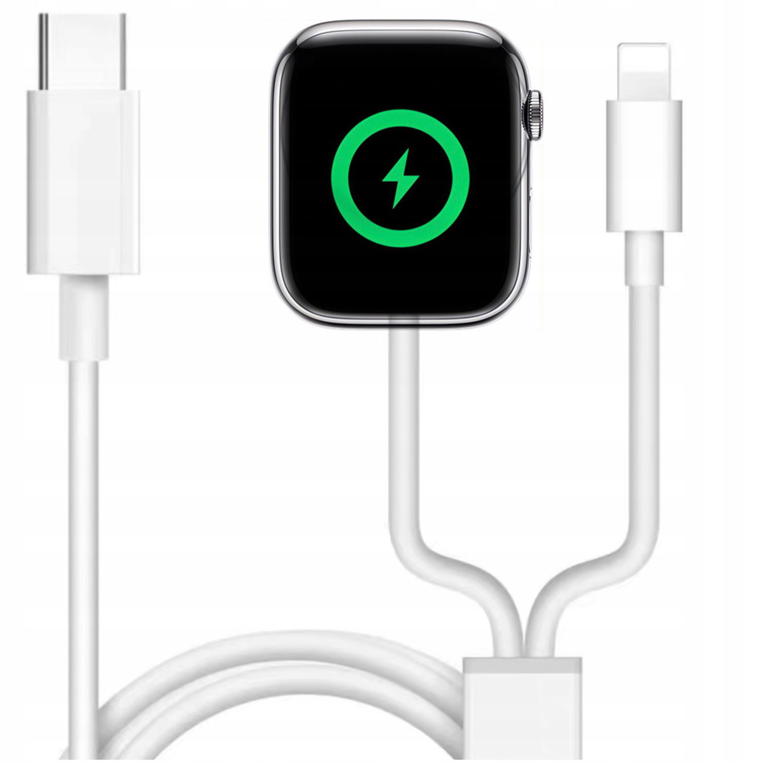 Kábel nabíjačka 2v1 pre Apple Watch, iPhone kábel 1