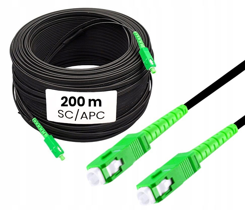 Kabel Optický Sm Sc/apc 200 m Simplex Ftth Outdoor Vonkajší