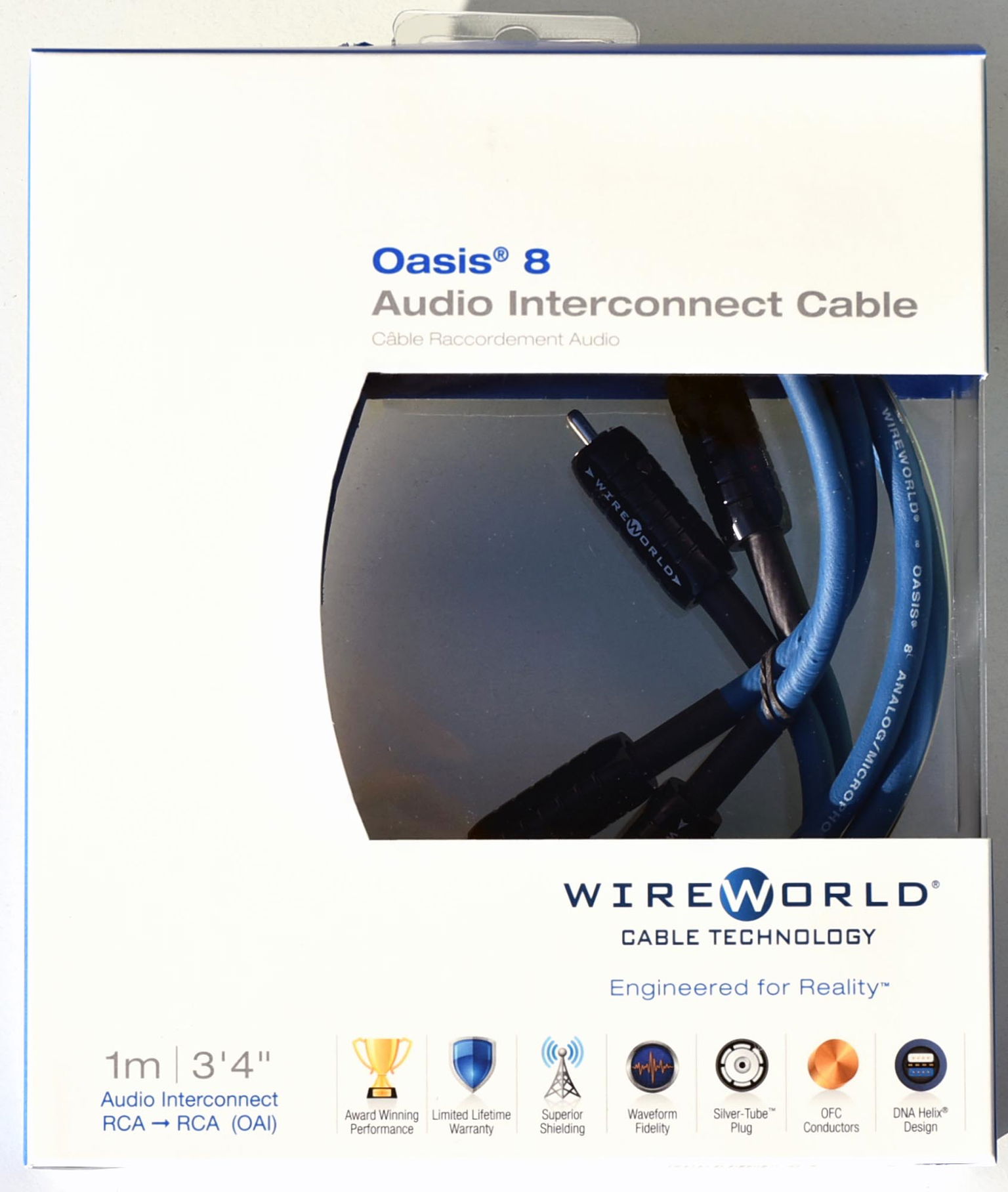 Kábel Wireworld Oasis 2x Rca (cinch) 2x Rca (cinch) 1 m s uzemnením
