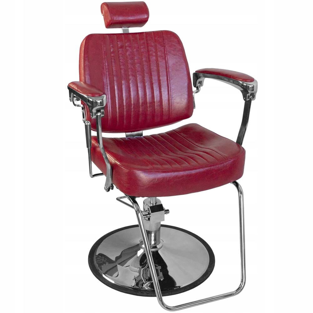 Kadernícke/Barberské kreslo Beauty System , umelá koža, červené