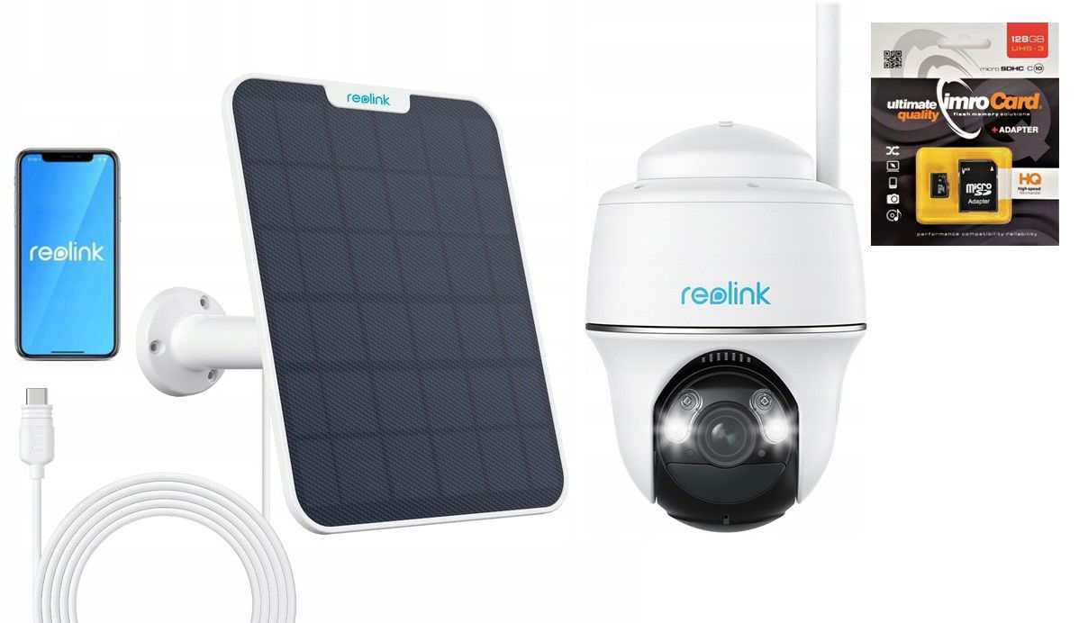 Kamera Reolink Argus B440 8MP Wi-Fi 4K Uhd Solárny Panel Karta 128