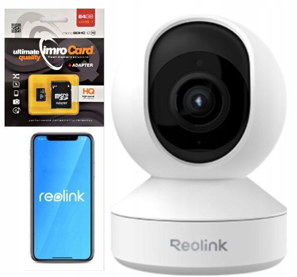 Kamera Reolink E E330 2K+ 5MP otáčanie 355° detekcia plaču 64GB Karta