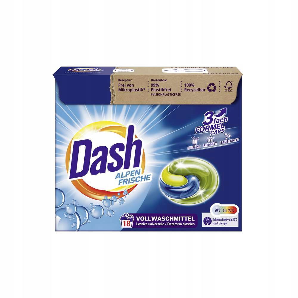 Kapsule na pranie Dash Alpen Frische 3in1 18 ks