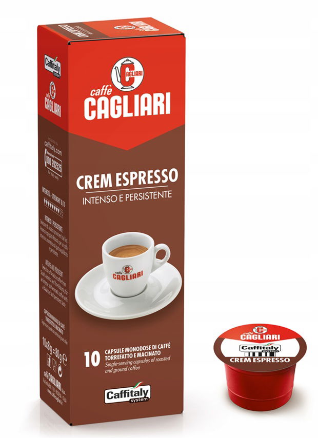 Kapsuly Caffè Cagliari Crem Espresso pre Caffitaly Cafissimo 10 ks
