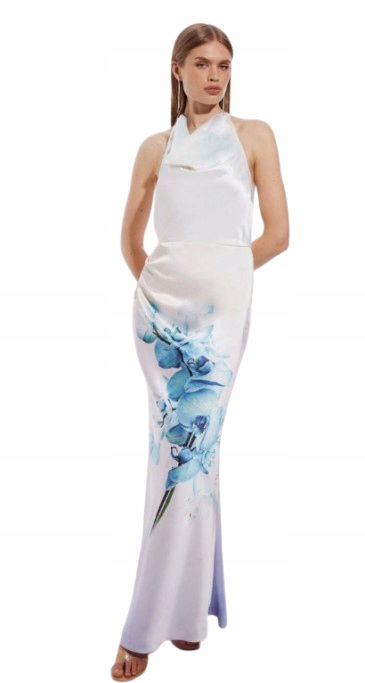 Karen Millen Dlhá Sukňa S Kvetmi Biela 38 B1P