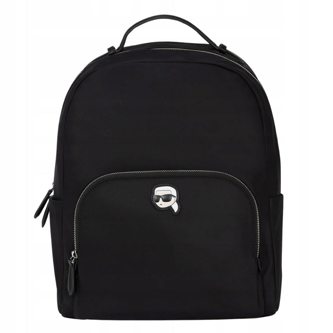 Karl Lagerfeld Čierny ruksak Ikon Nylon Backpack
