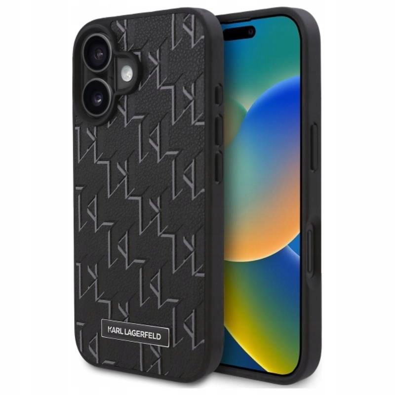 Karl Lagerfeld Hot Stamp MagSafe – puzdro na iPhone 16 (čierne)