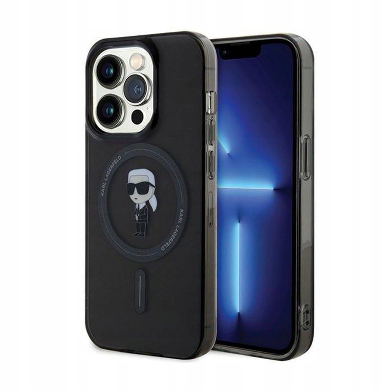 Karl Lagerfeld IML Ikonik MagSafe puzdro iPhone 14 Pro Max (čierne)