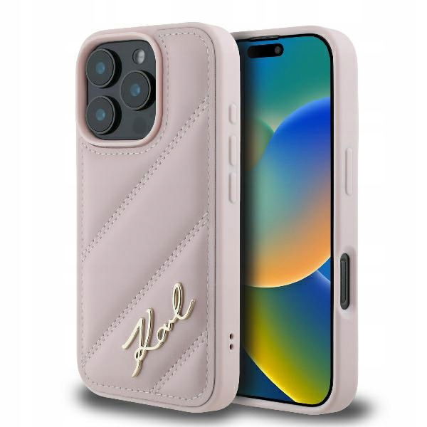Karl Lagerfeld KLHCP16LPQDSMGP iPhone 16 Pro 6.3" ružový/pink hardcase Quil