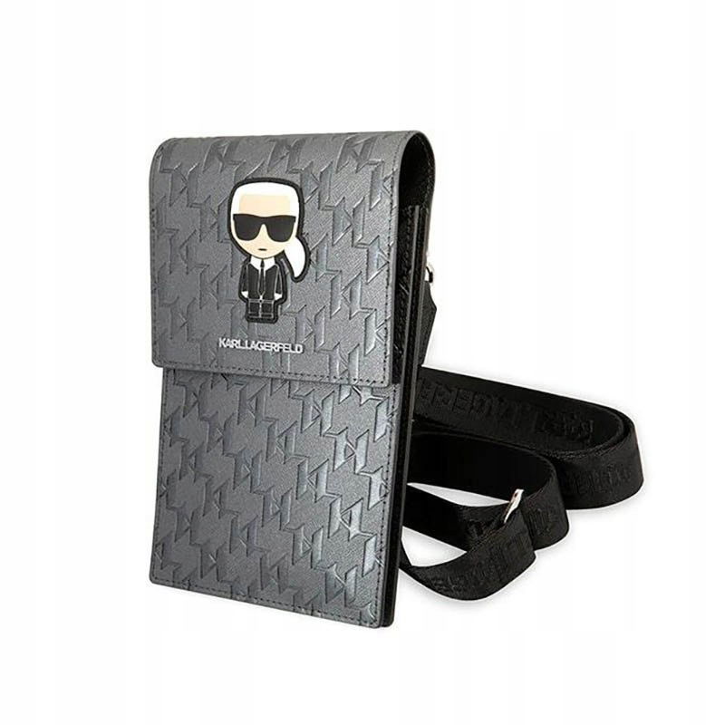 Karl Lagerfeld Monogram Ikonik Patch Wallet Phone