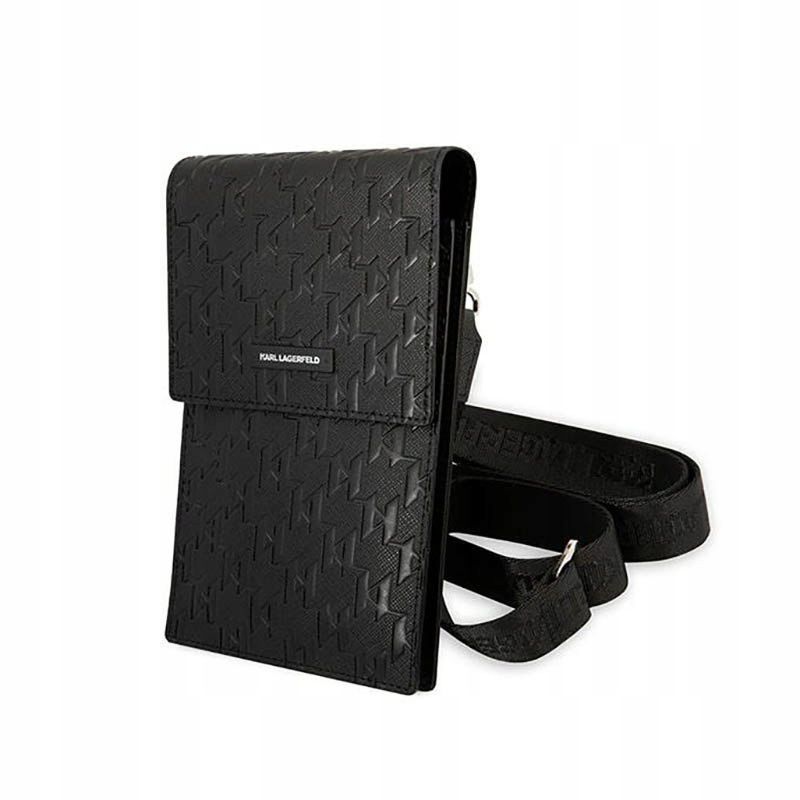Karl Lagerfeld Monogram Plate Wallet Phone Bag Taška na smartfón a príslušenstvo