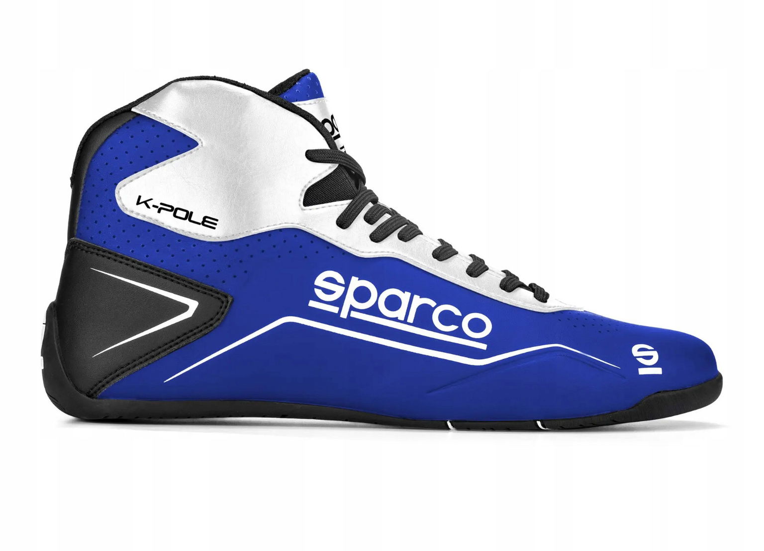 Kartingové topánky Sparco K-Pole, farba tmavo modrá-biela, veľkosť 38