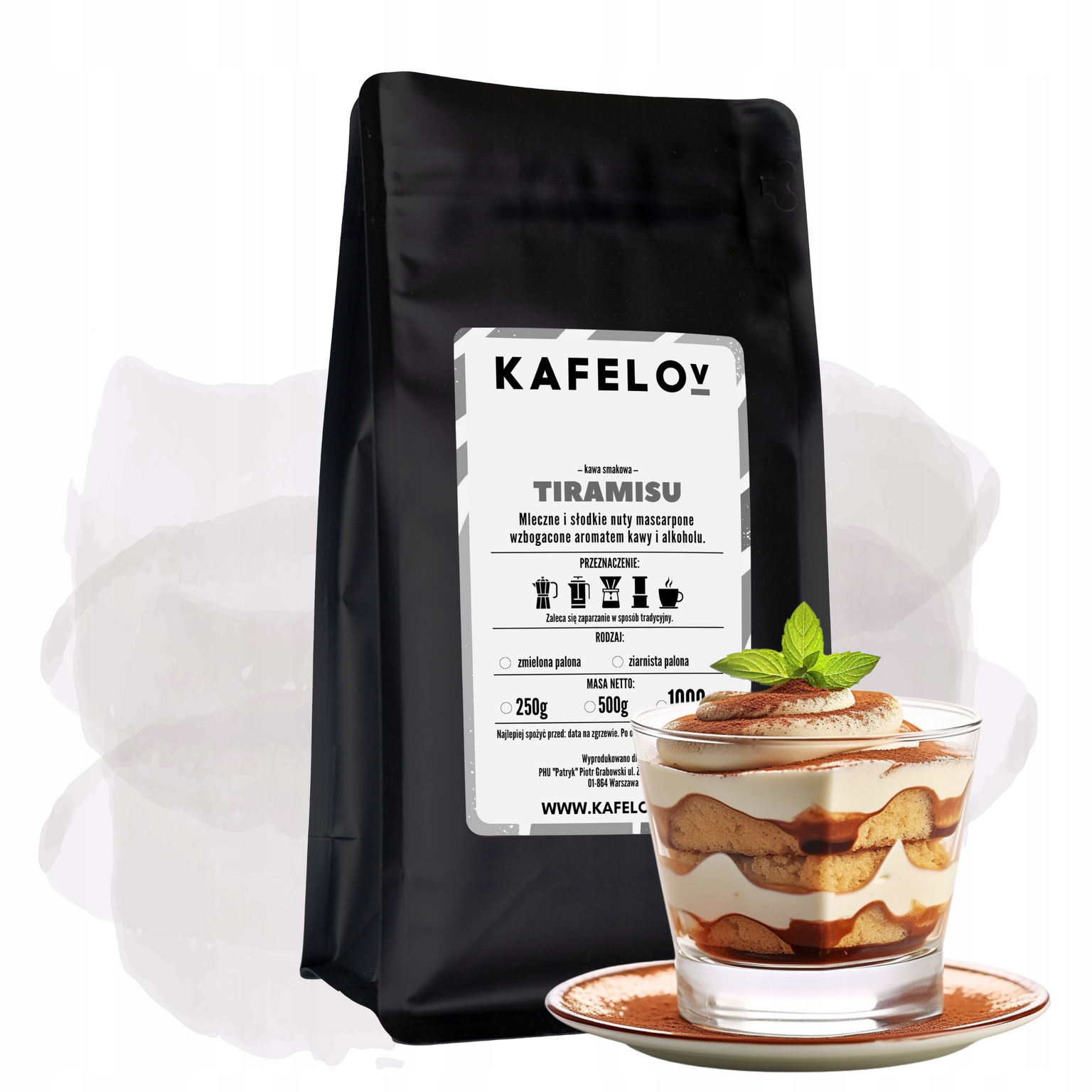 Káva Kafelov chuťová Tiramisu 500g mletá