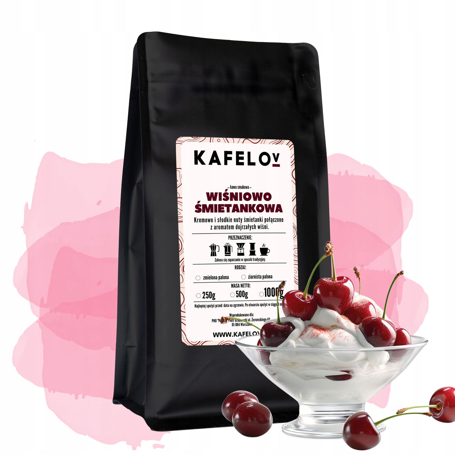 Káva Kafelov Višňovo Smotanová 500g zrnková