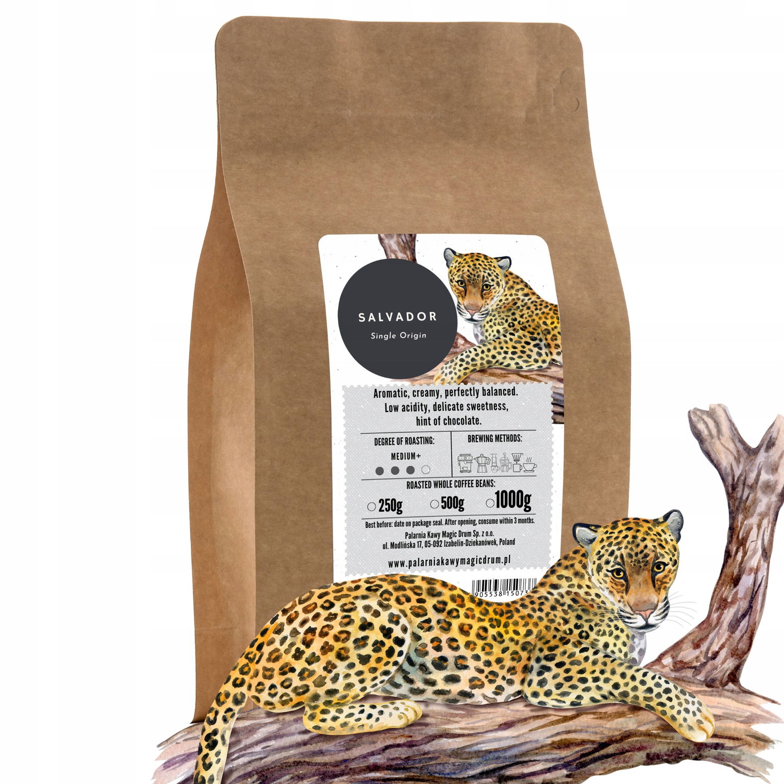 Káva Salvador 500 g čerstvo pražená zrnková arabica