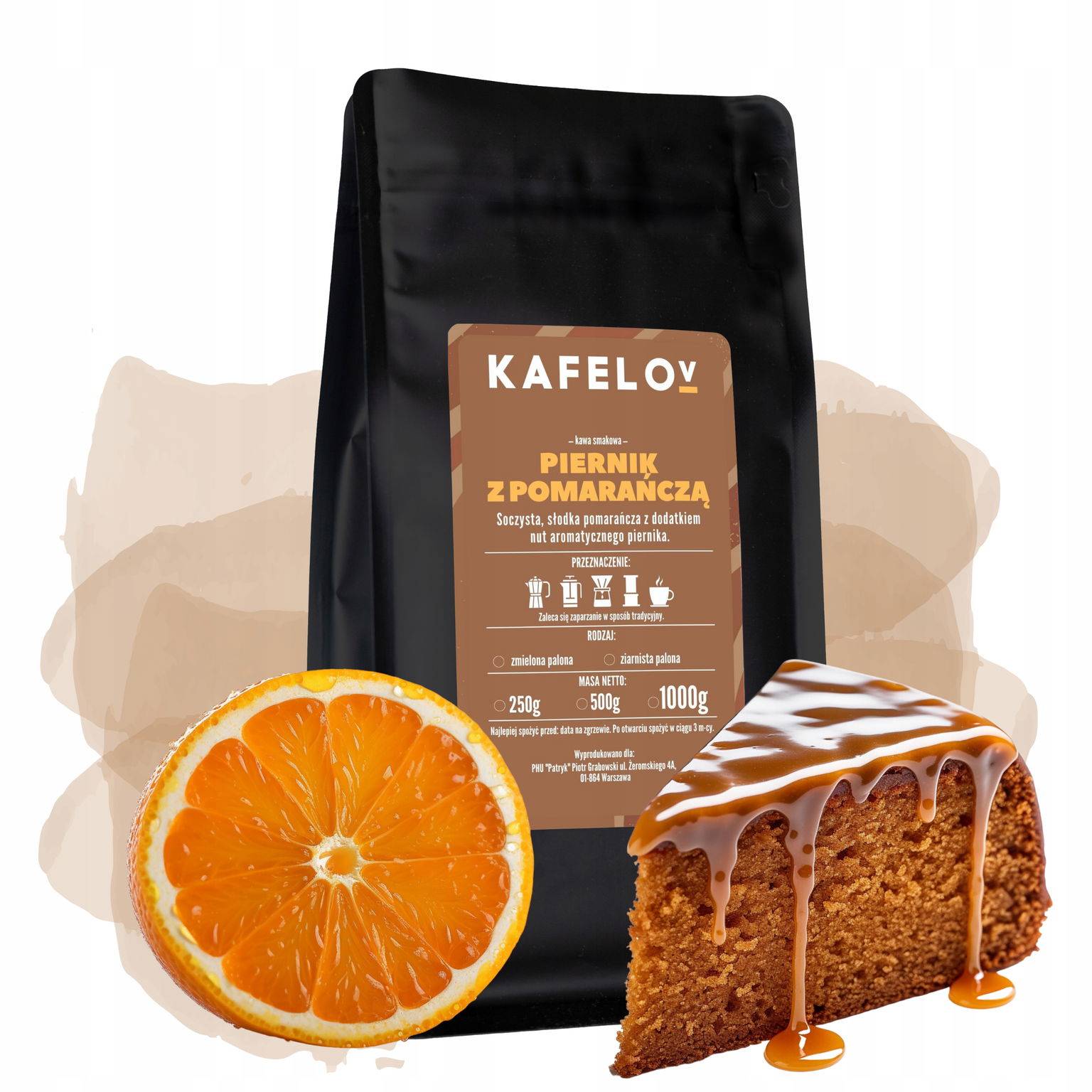 Káva zrnková 1 kg Kafelov Pernik S Pomarančom