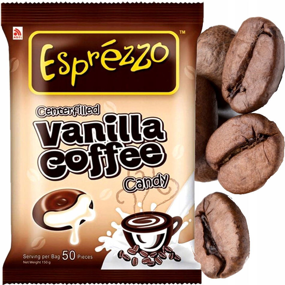 Kávové cukríky s vanilkovou náplňou Káva Vanilla Coffee Esprezzo 150 g