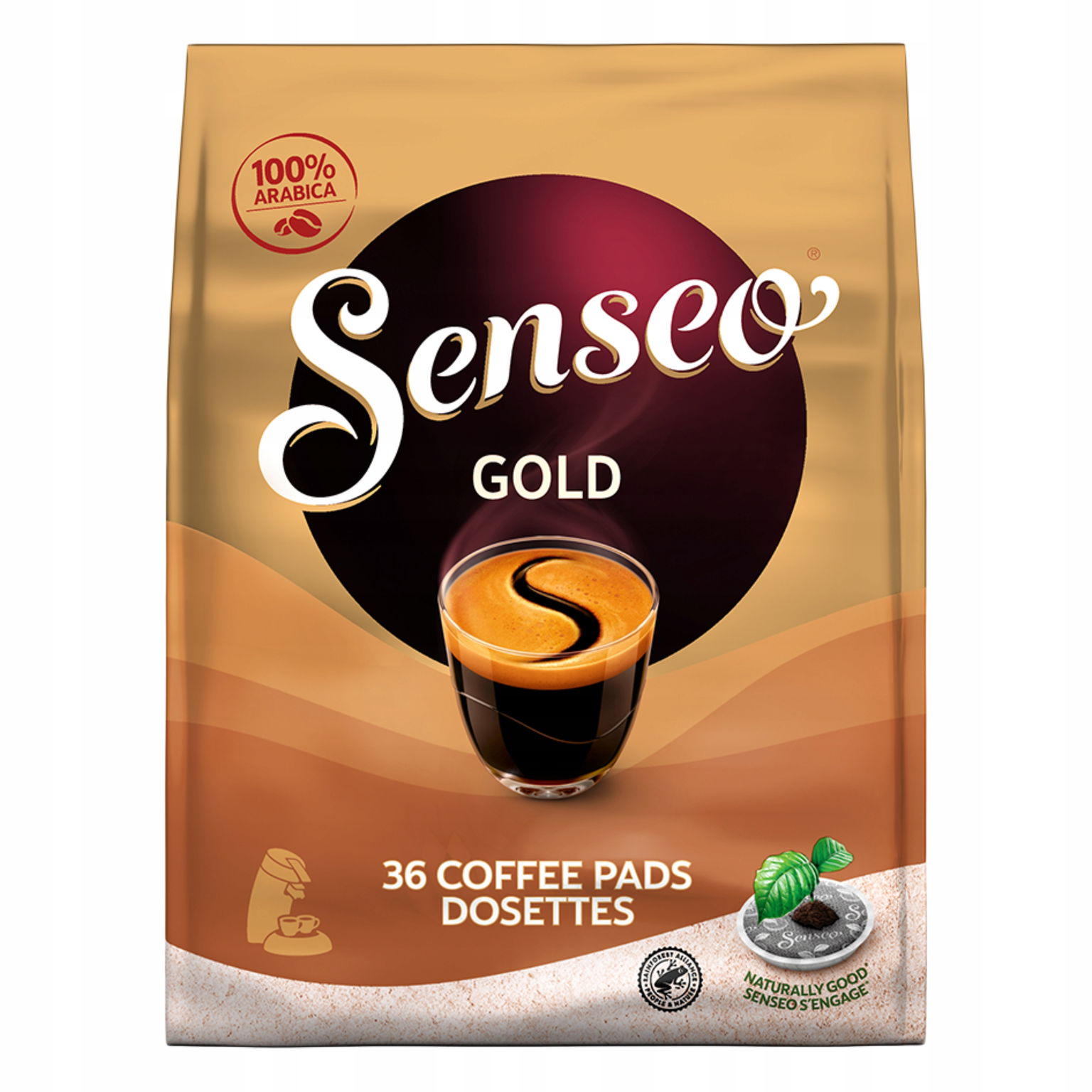 Kávové kapsle Jacobs Douwe Egberts Senseo Gold, 36 ks