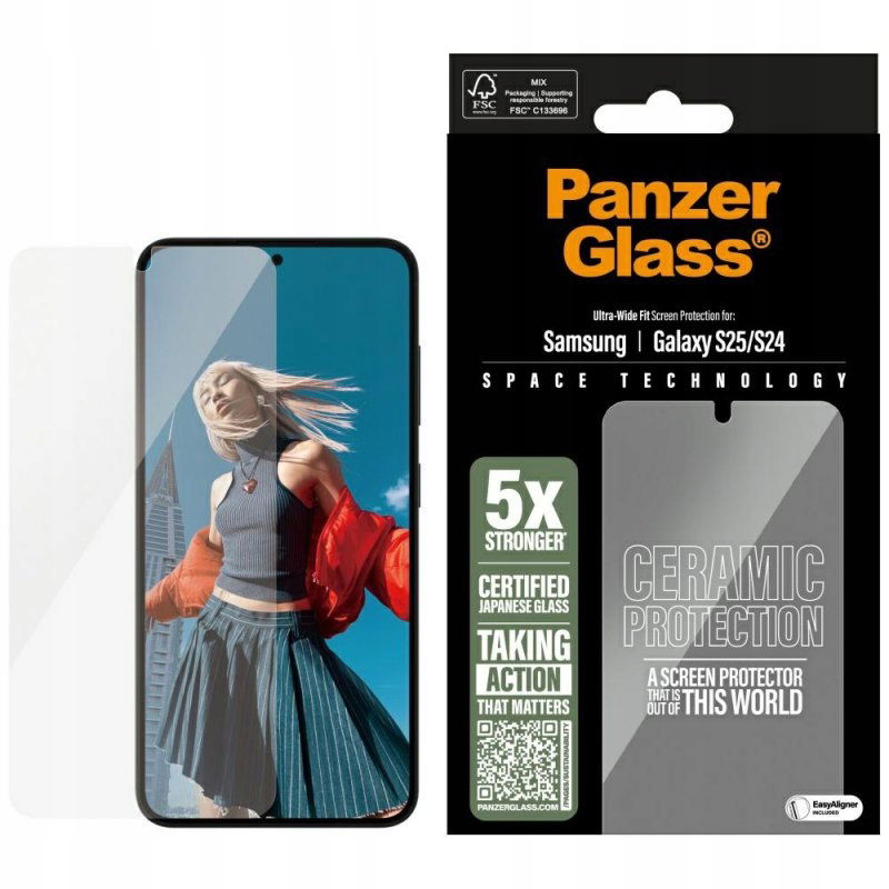 Keramické sklo PanzerGlass pre Samsung Galaxy S25 keramika
