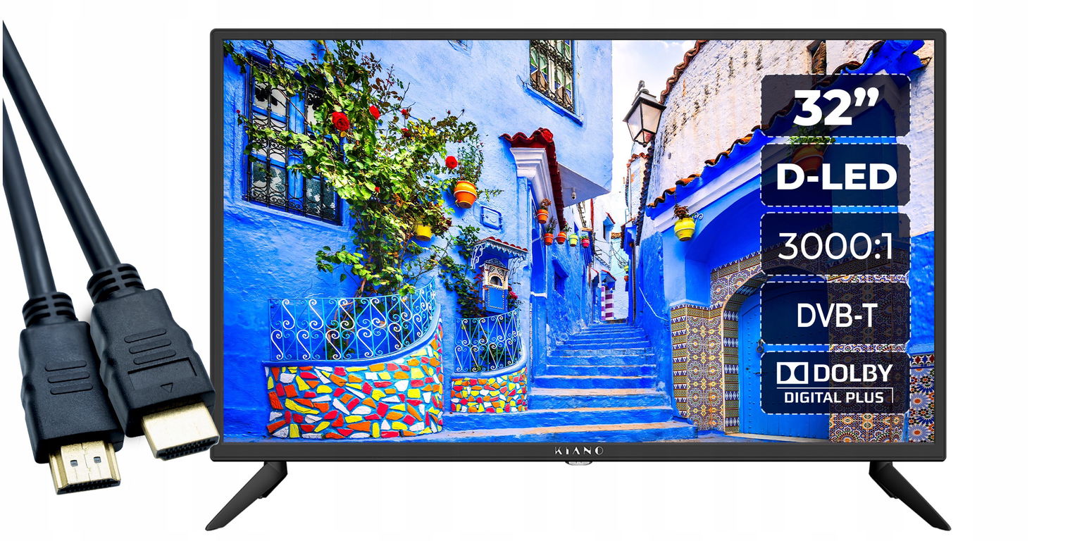 Kiano Slim Led Tv 32" Hd Ready s Hdmi, Usb, Pvr obraz Hd Hdmi kábel