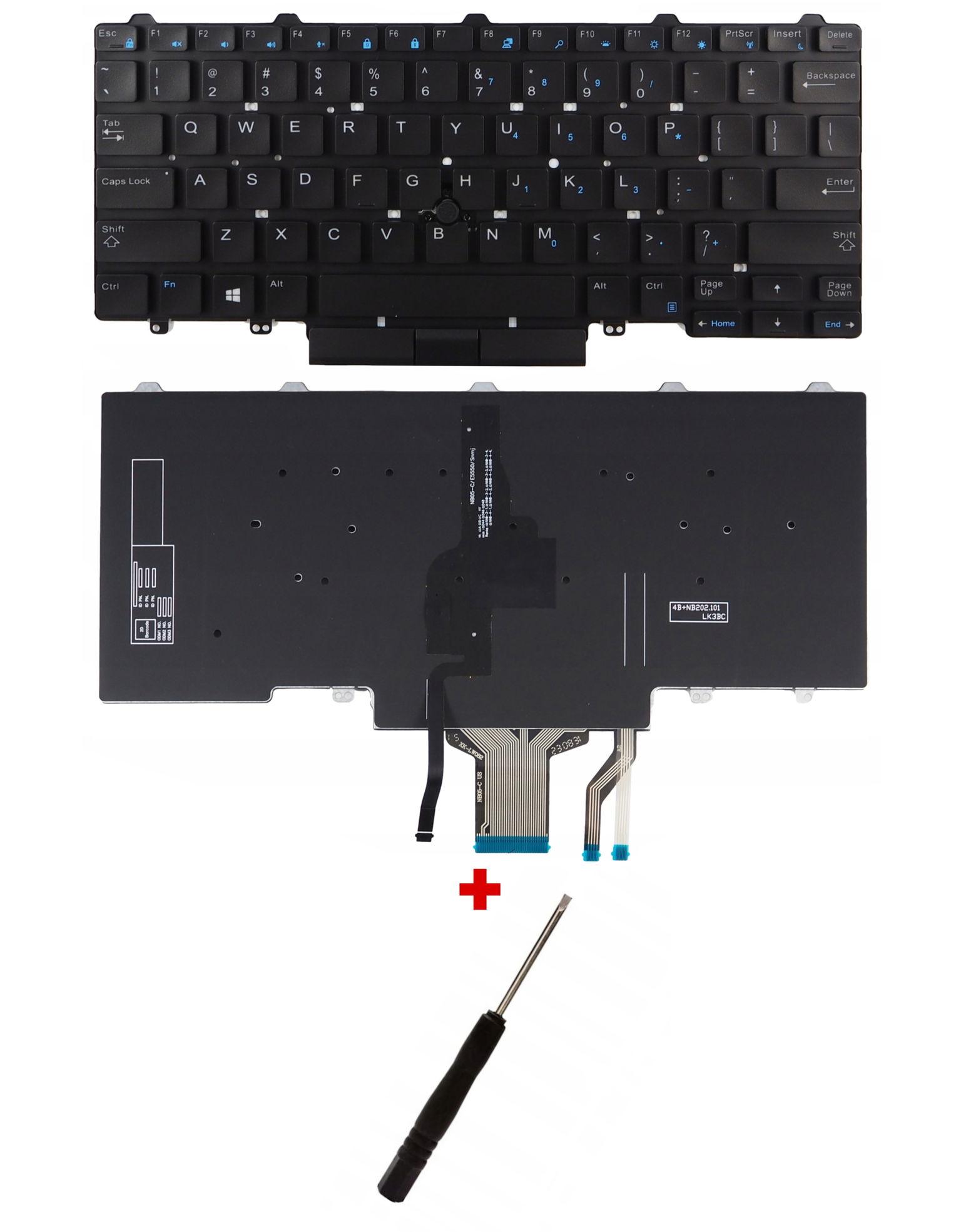 Klávesnica pre notebook Dell E5450 E5470 E5480 E5490 E7450 E7470 3340 Led Us